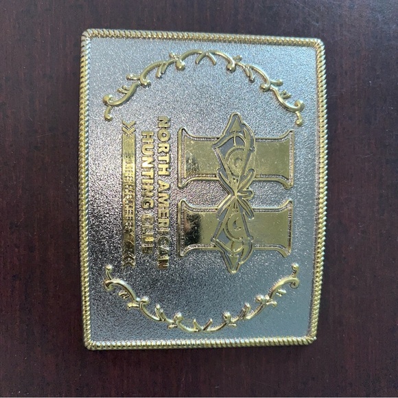 SUPER RARE.   rectangular North American Hunting club life member  Belt Buckle - Picture 2 of 6
